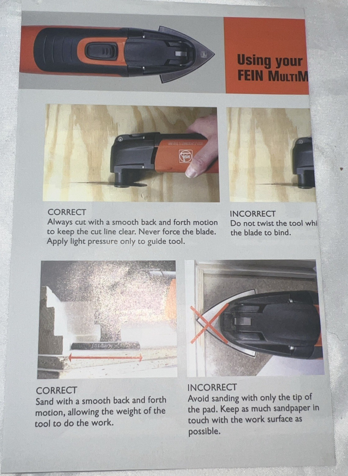 FEIN MultiMaster FMM 350Q Top Variable Speed Sanding and Scraping/Cutting