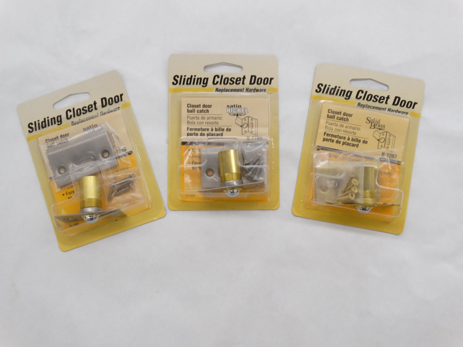Vintage NOS PLPCI French Door / Closet Door Adjustable Ball Catch Lot of 3