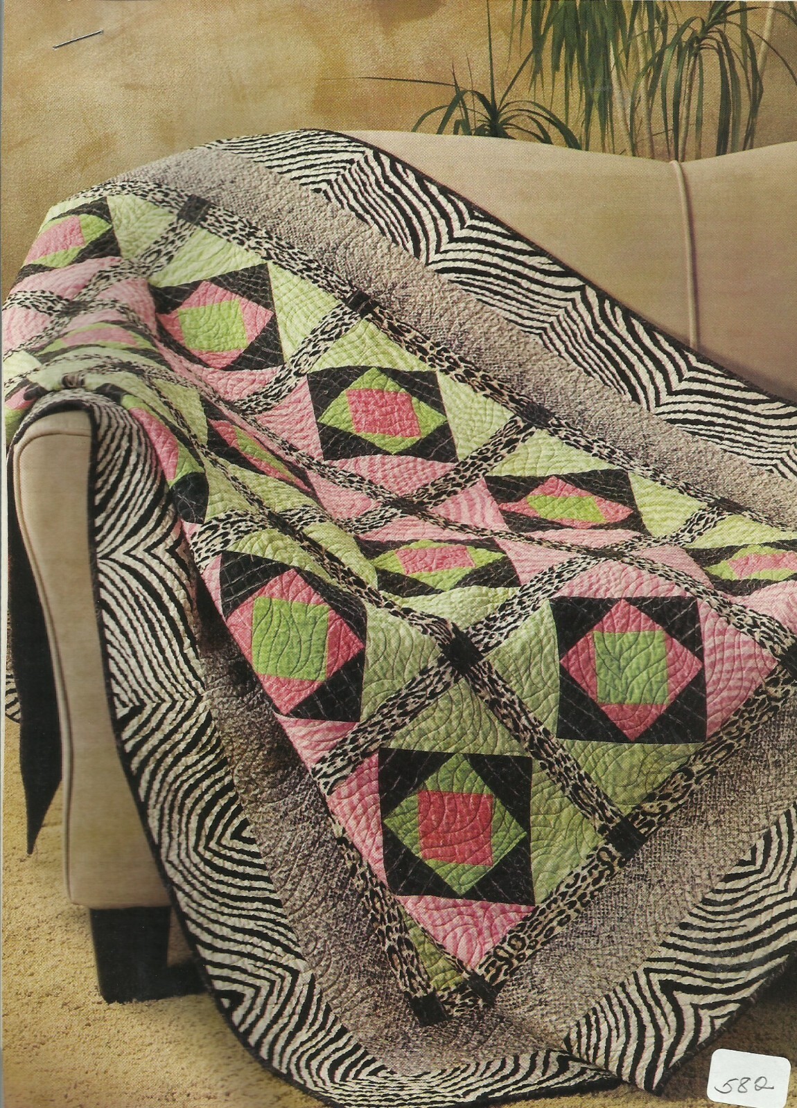 B0350   FOUR-SQUARED   QUILT PATTERN/INSTRUCTIONS