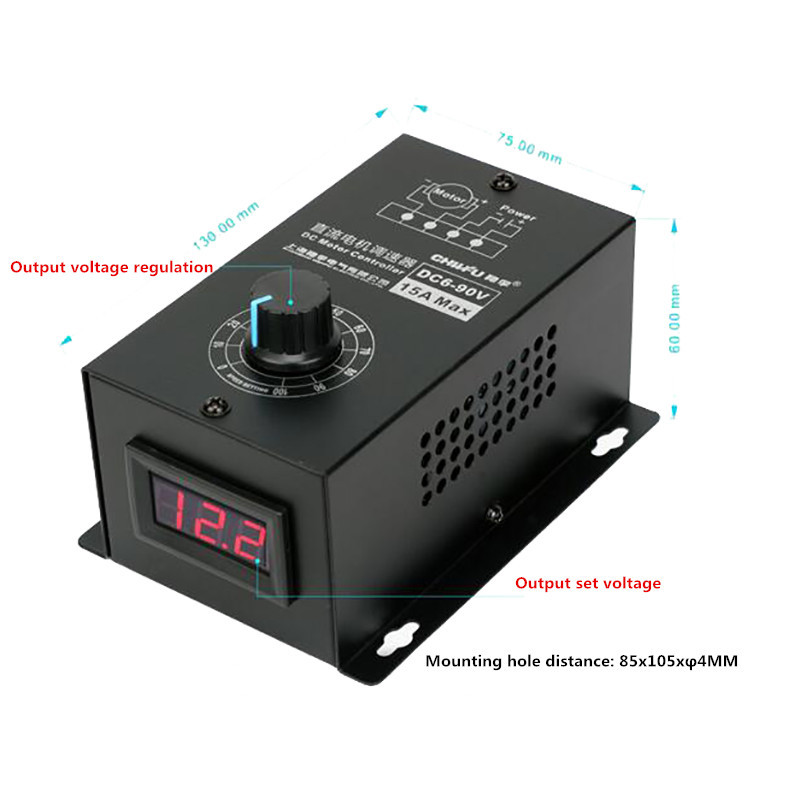 15A For 6-90V Motor DC motor speed controller Universal reversible PWM module