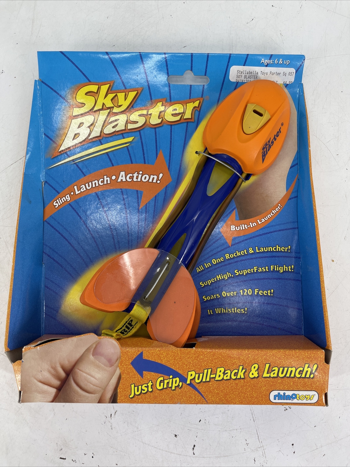 VINTAGE RARE Rhino Toys SBL2 Sky Blaster Rocket & Launcher in One