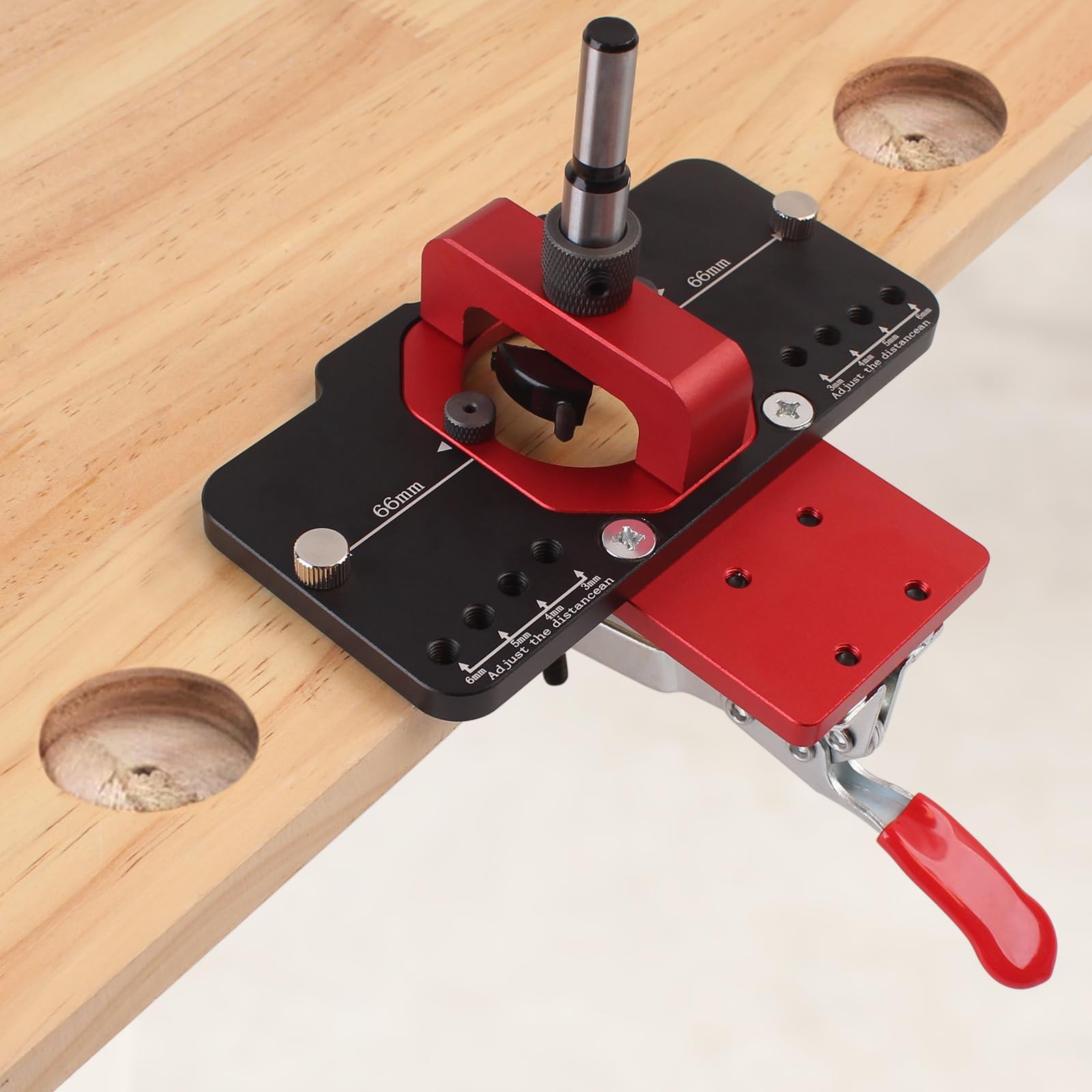 35mm Metal Concealed Hinge Jig Hinge Hole Drilling Jigs with Quick Clamp, Dus...