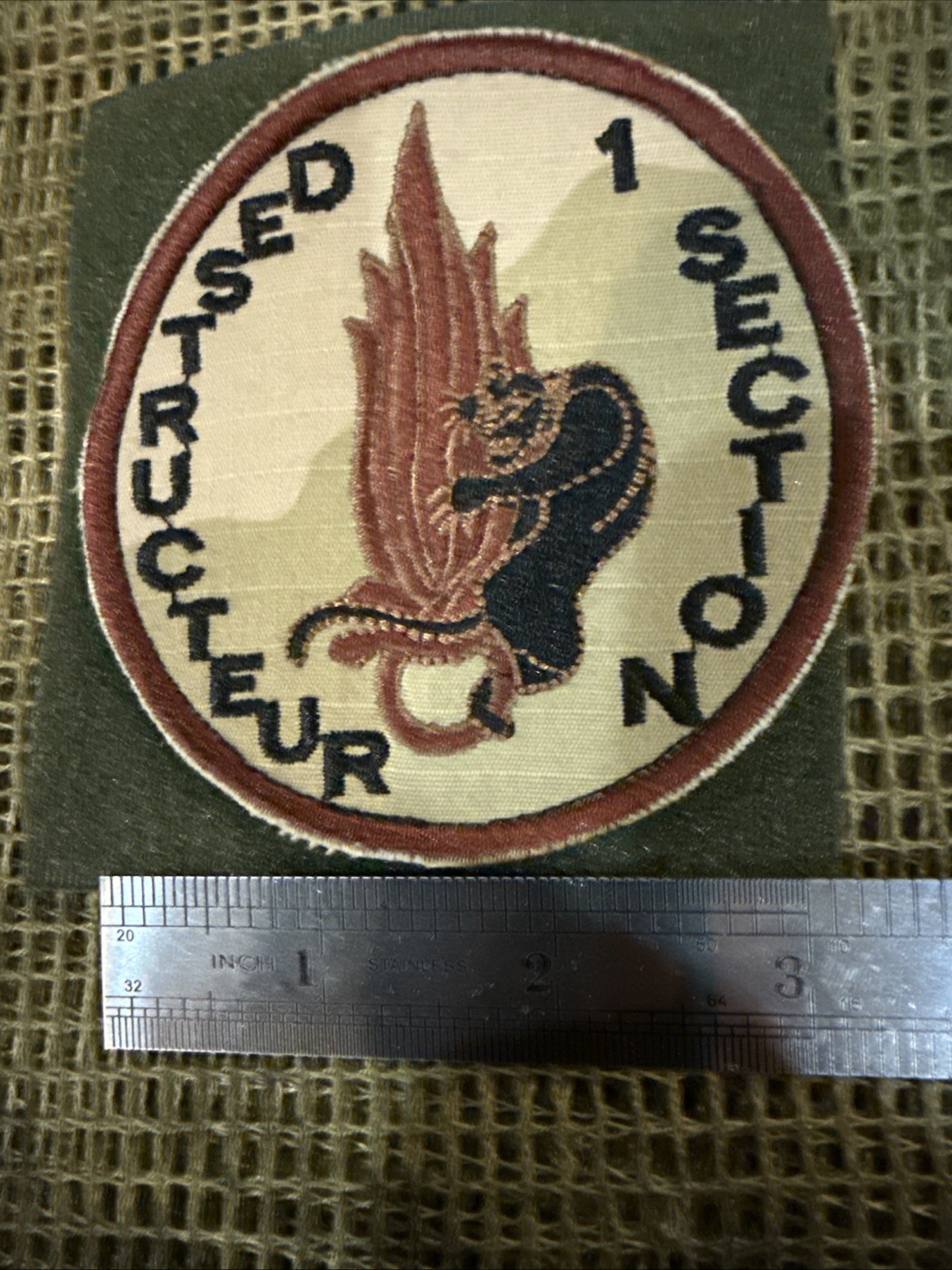 French Foreign Legion 2 Rep Section 1 Destructeurs Demolition Commando Patch