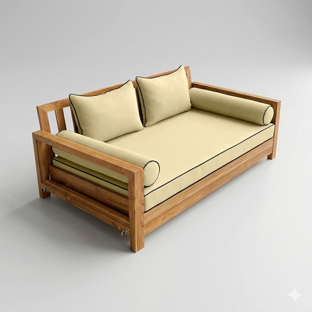 COVER ONLY STYLE 4 Mattress Pillow Daybed Porch Swing Contrast Trim Twin AD103