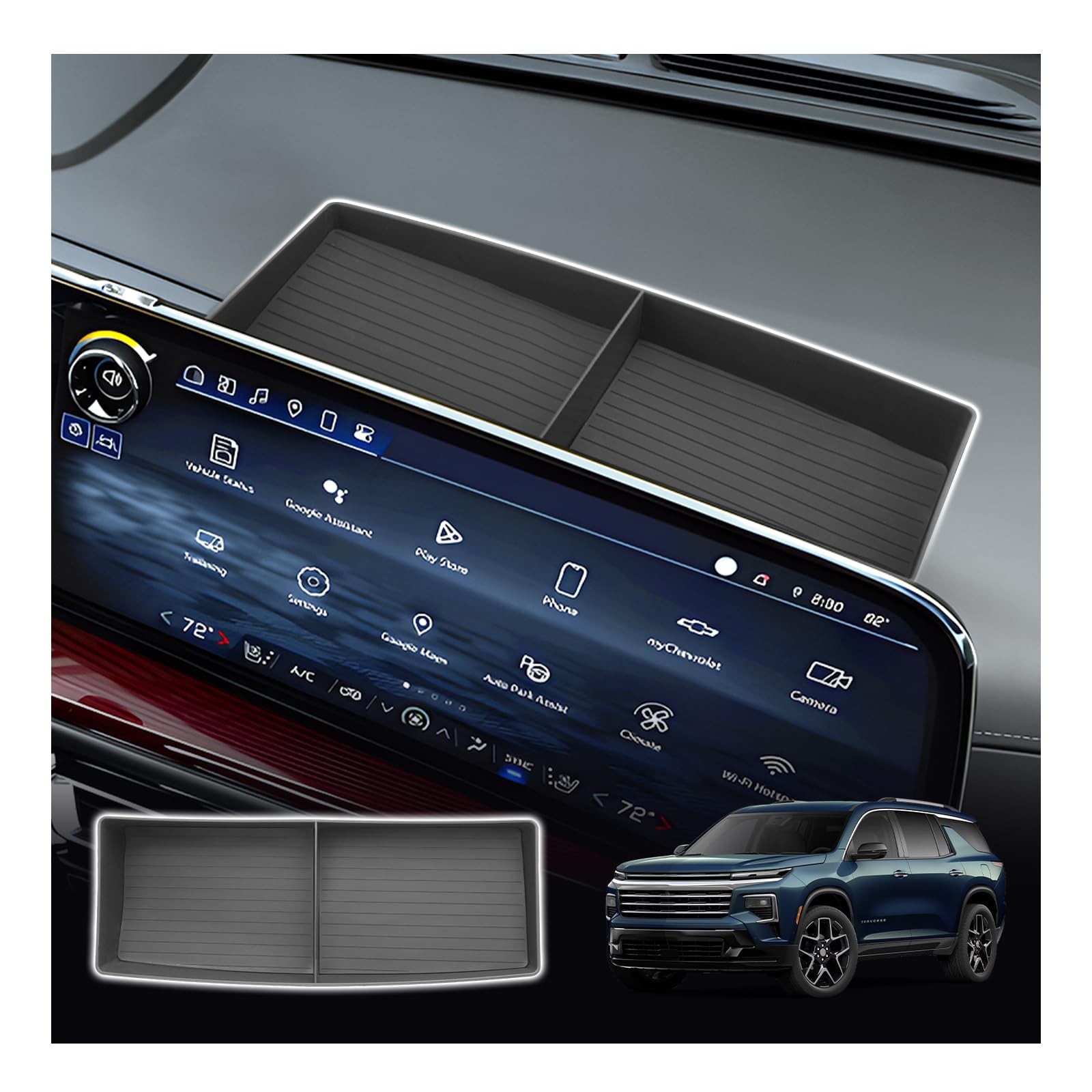 for 2024 2025 2026 Chevy Traverse Dashboard Organizer Tray for 2025 2026 Chev...