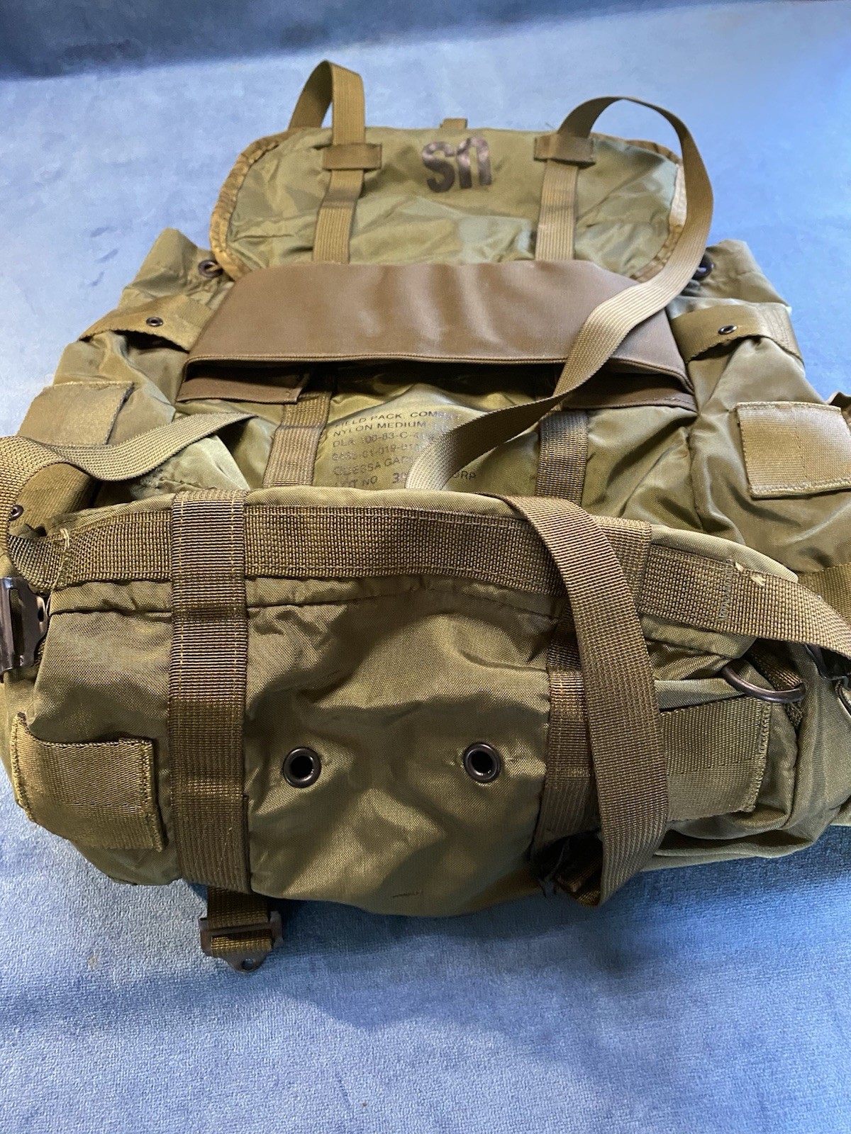 Vtg US Army Field Pack Combat Nylon LC-1 Medium Backpack No Frame