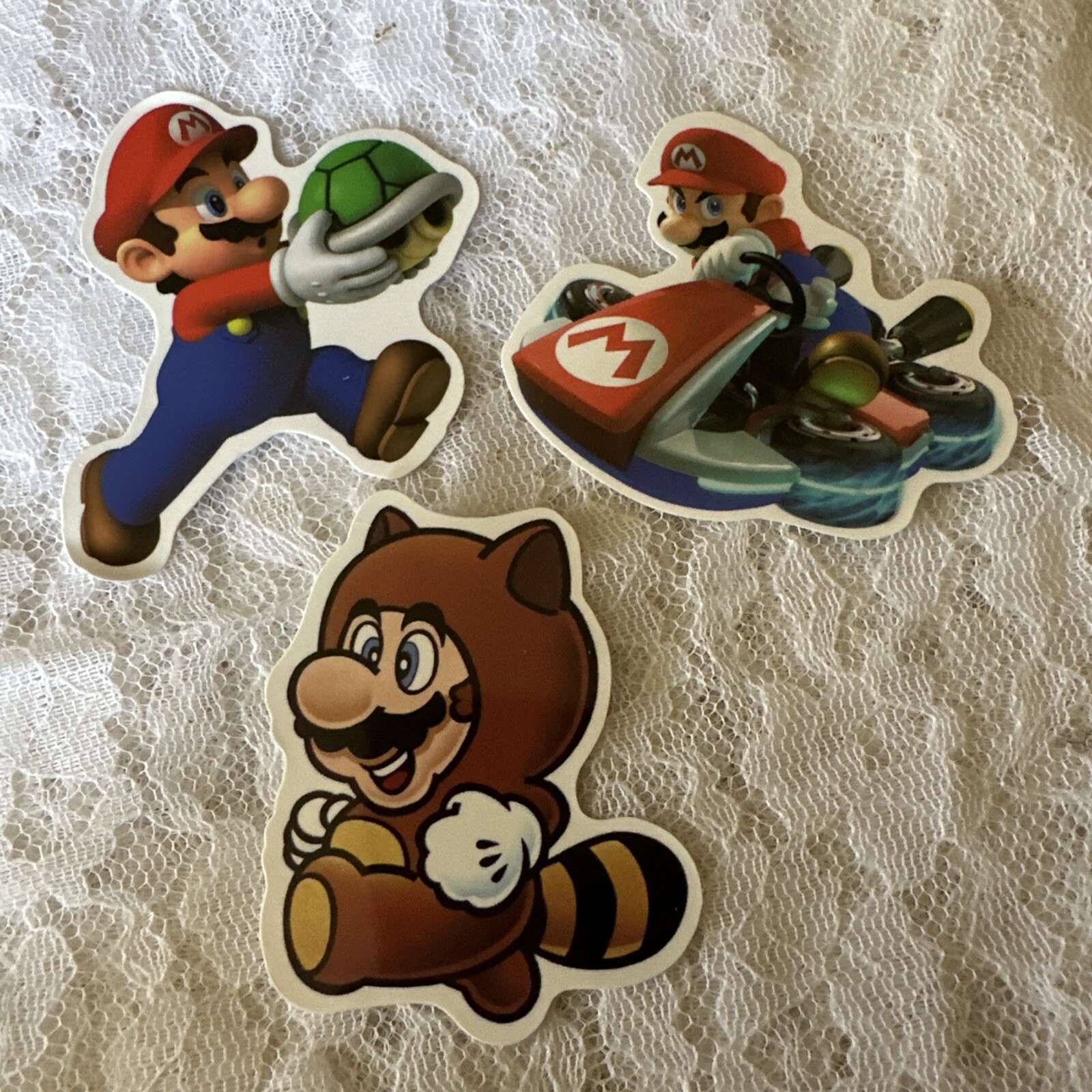Lot Of 3 Mario Bros Brothers Vinyl Stickers Decals (h)
