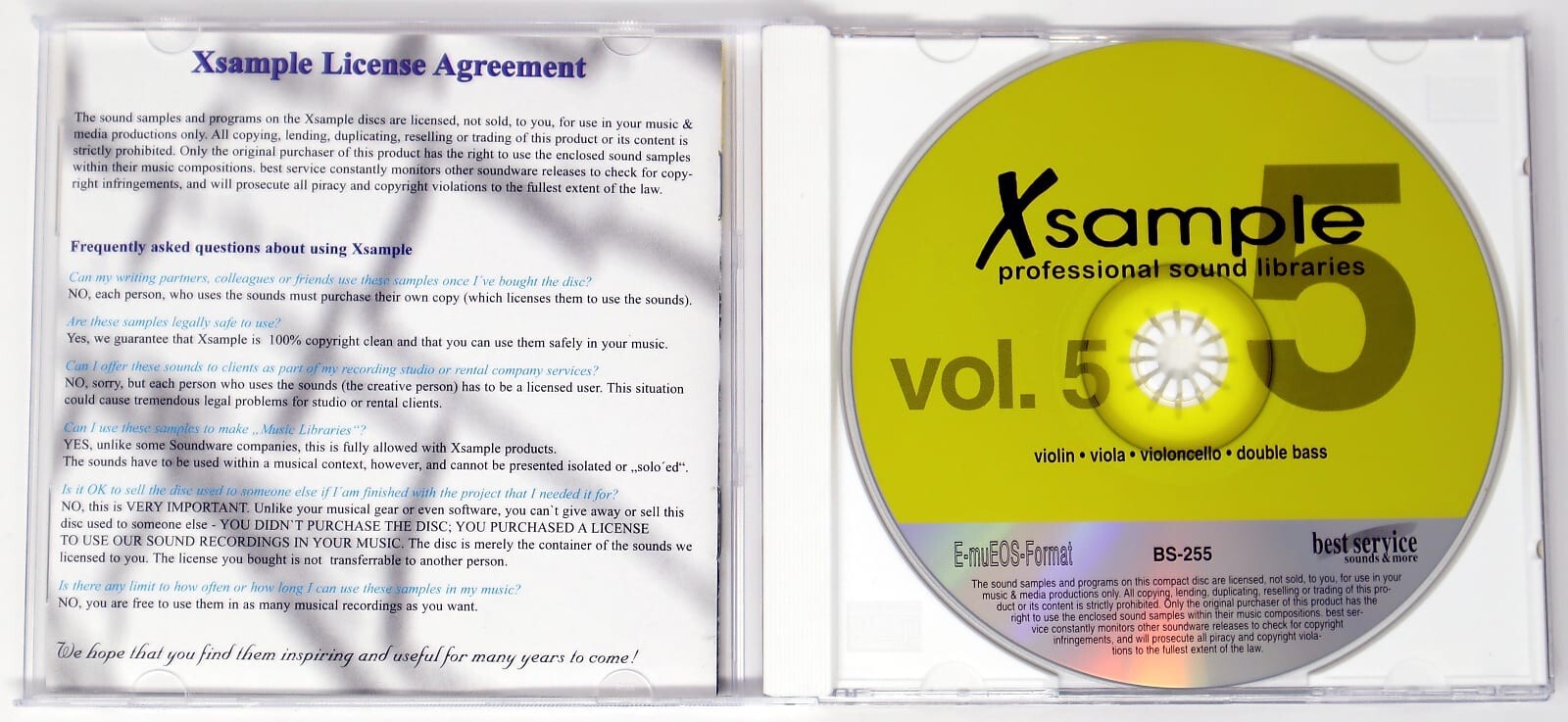 Best Service Xsample Volume 5 Solo E-Mu Format Sample/Sound Library/Sampling CD
