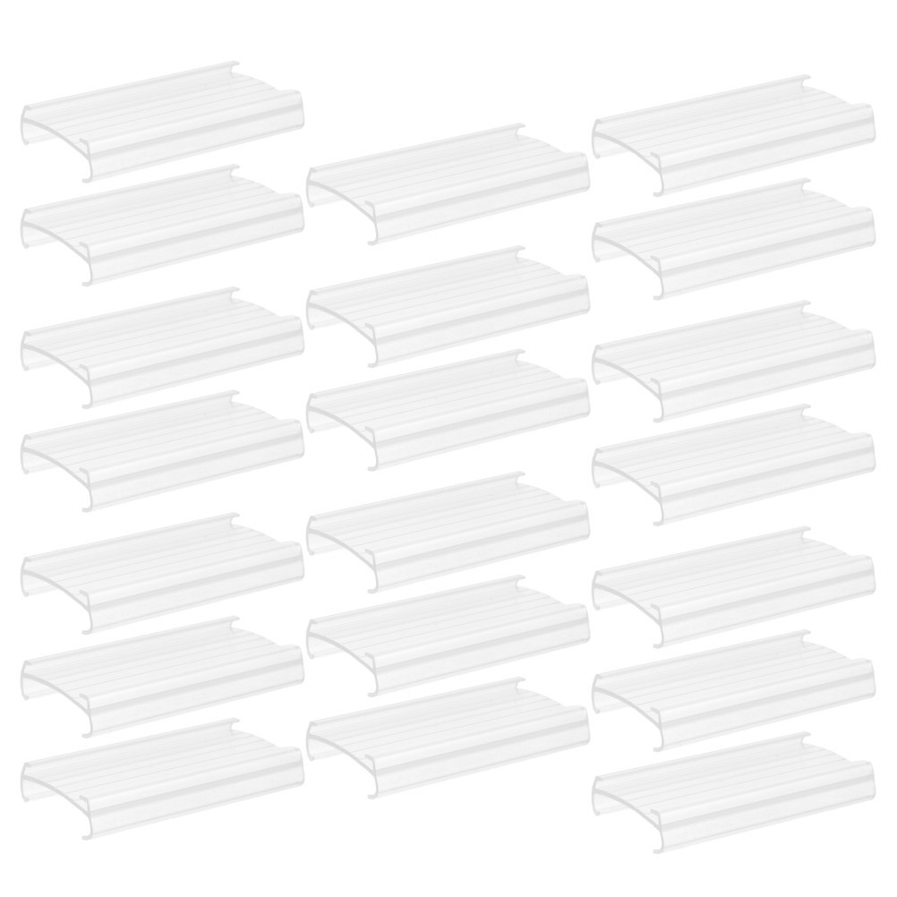 20Pcs Reusable Transparent PVC Shelf Label Holders for Retail Store Tags