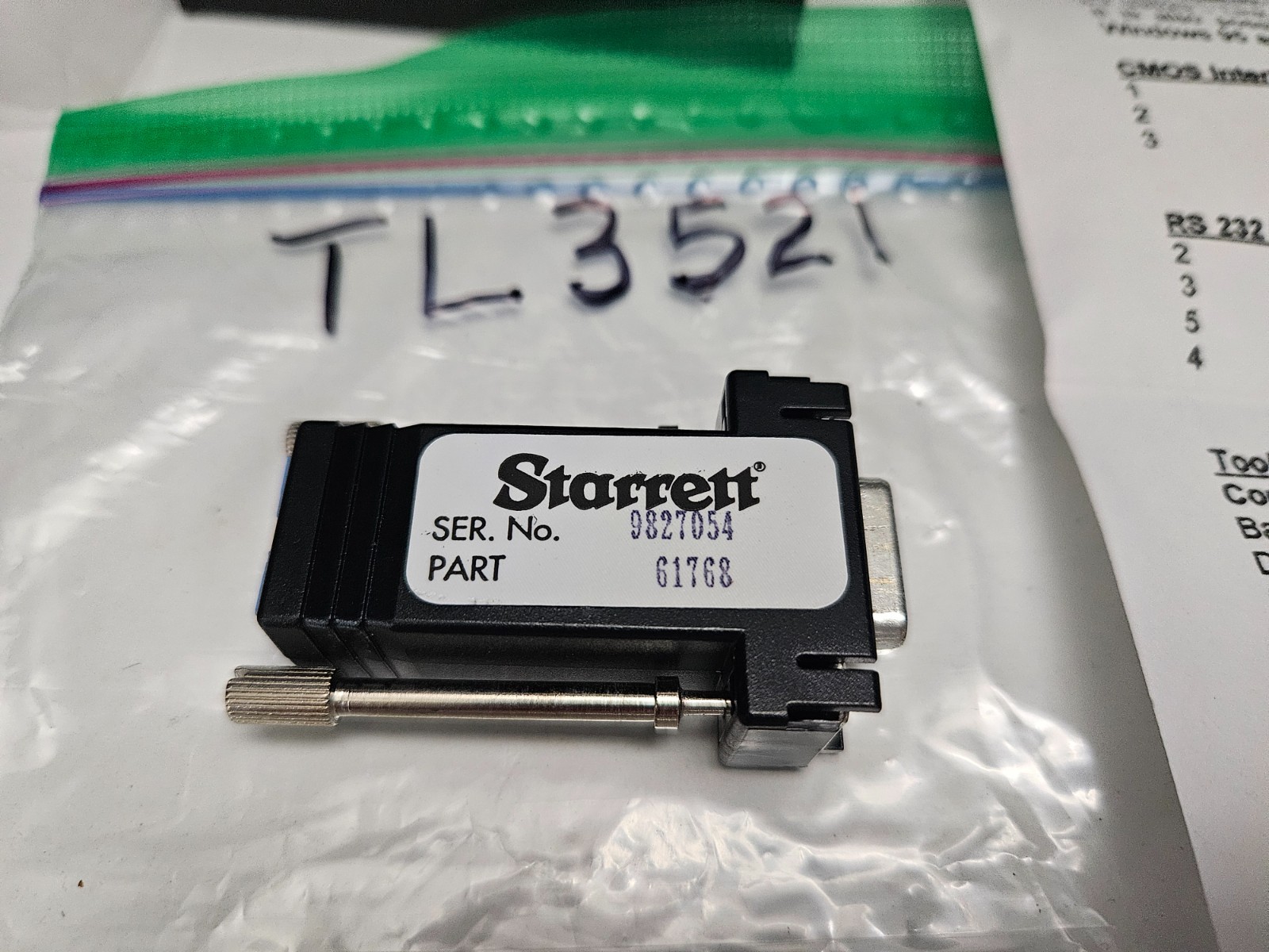 STARRETT #PT61768 SPC (PLUS) INTERFACE ADAPTER (TL3521)