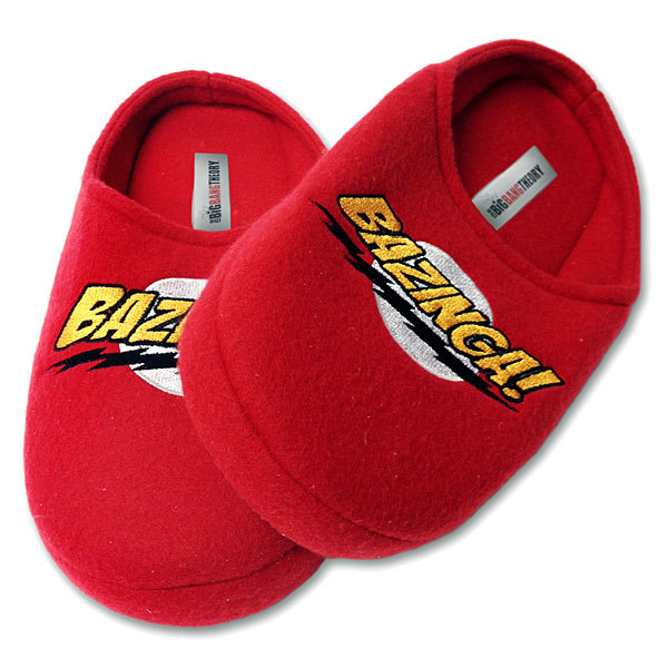 The Big Bang Theory BAZINGA! Slippers Red NWT 100% Authentic