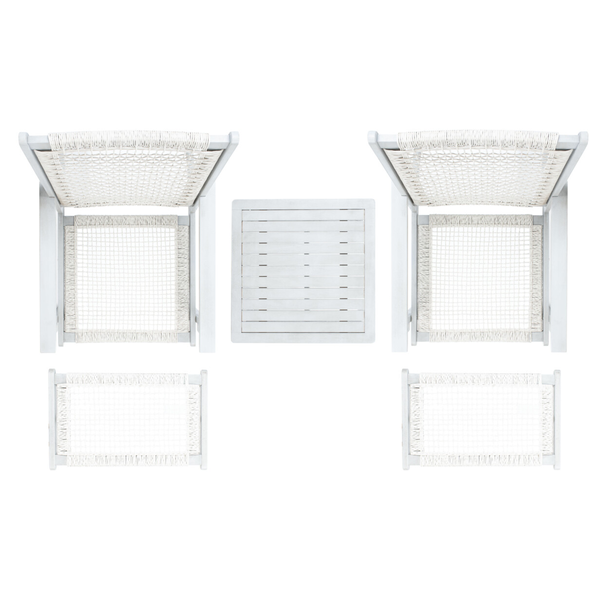 SAFAVIEH Outdoor Collection Chantelle Set | Grey / Grey |