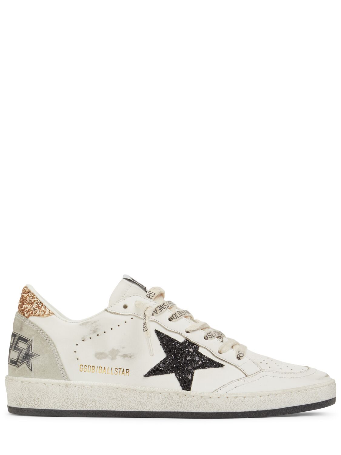 Golden Goose Ball Star Women's White/Gold Leather Low Top Sneakers New FW24