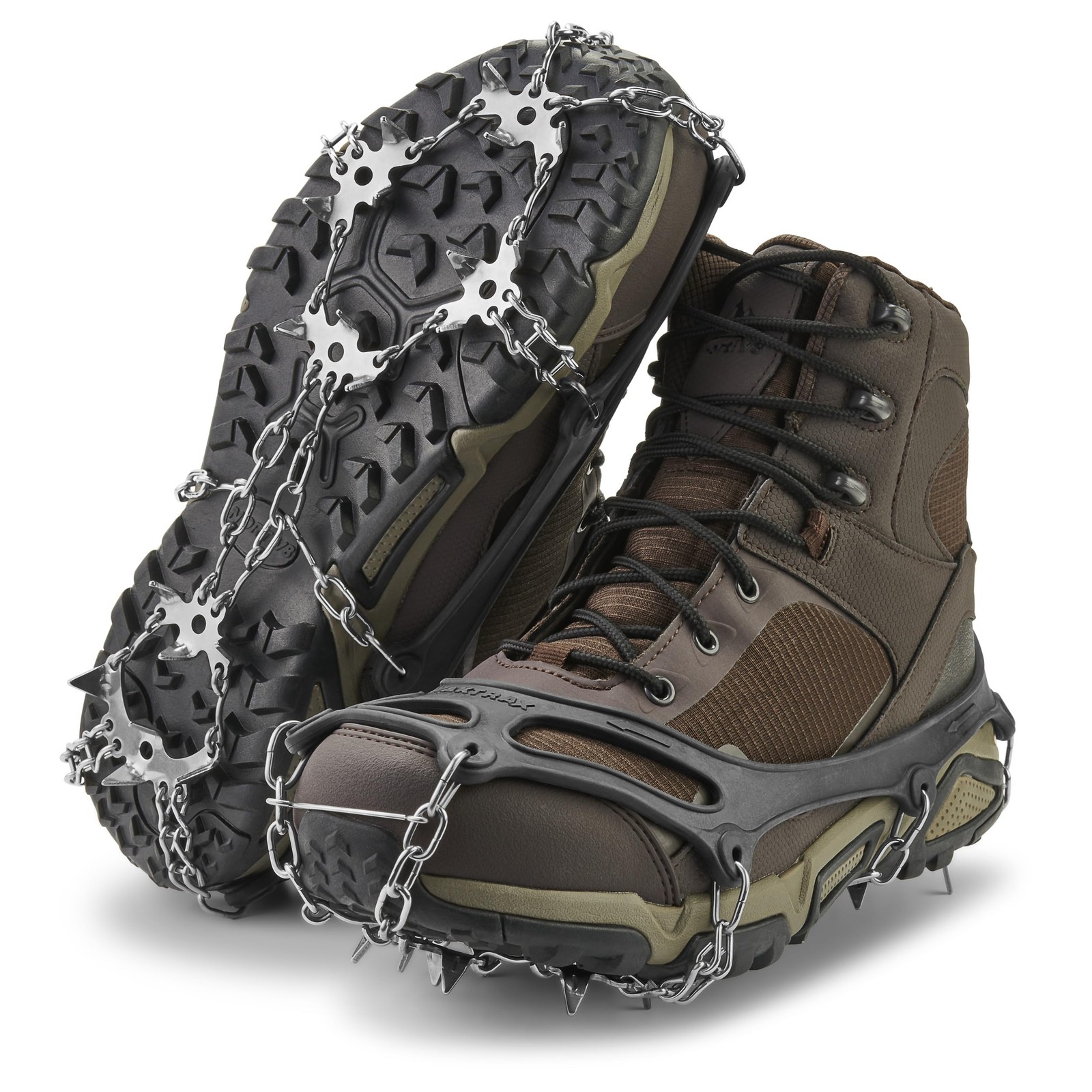 Yaktrax Adventure Grip - Durable Winter Traction Device with Stainless Steel Spi