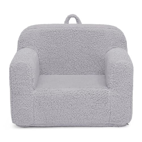 DELTA CHILDREN COZEE SHERPA CHAIR, READING, ARM REST|CUSHION AVAILABILITY - GRAY