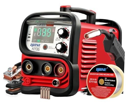 MIG Welder Machine 110V,135A Flux Core Welder 3 in 1 Flux Core-135A 110V