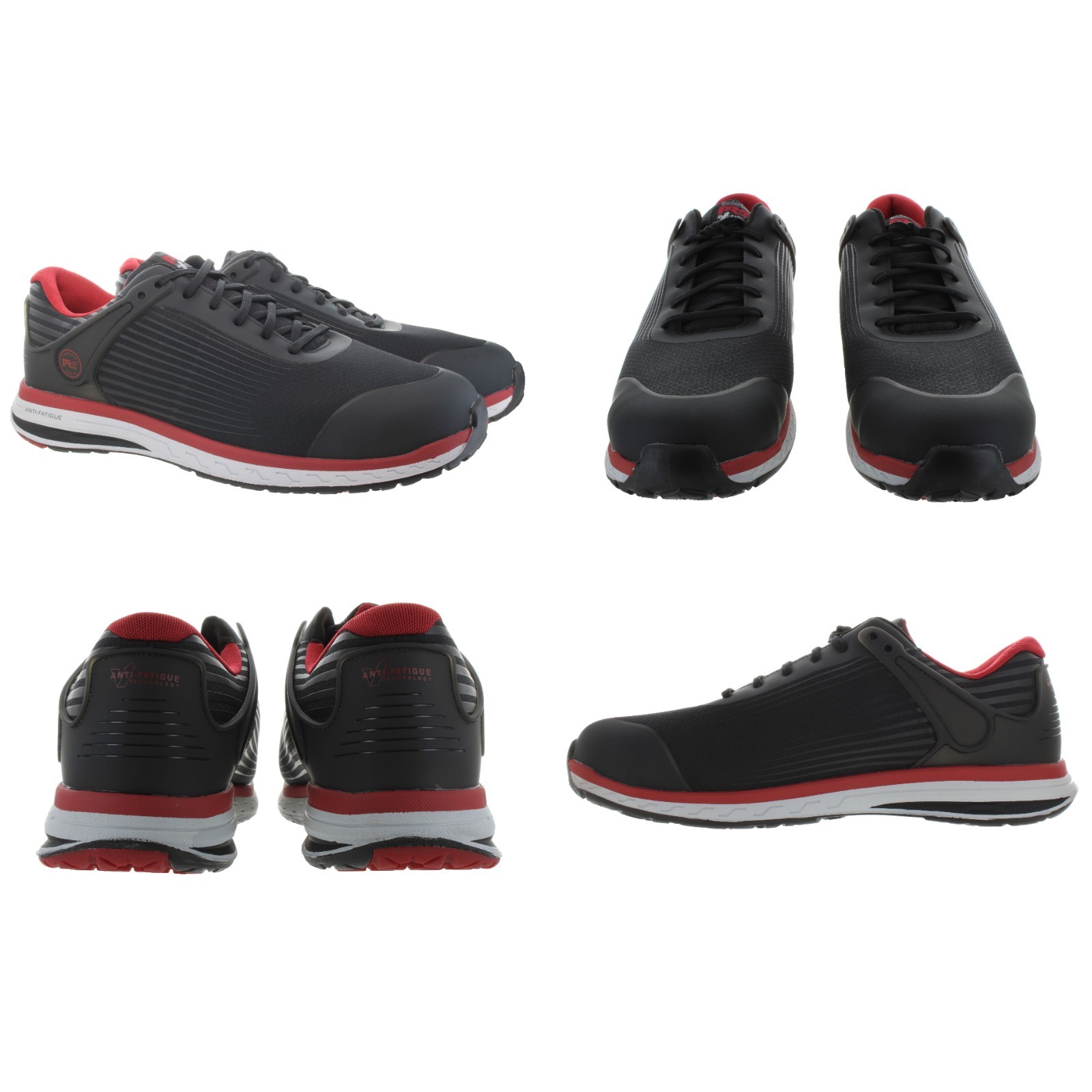 Timberland Pro Men's DRIVETRAIN COMPOSITE TOE Black-Red Work Sneakers New