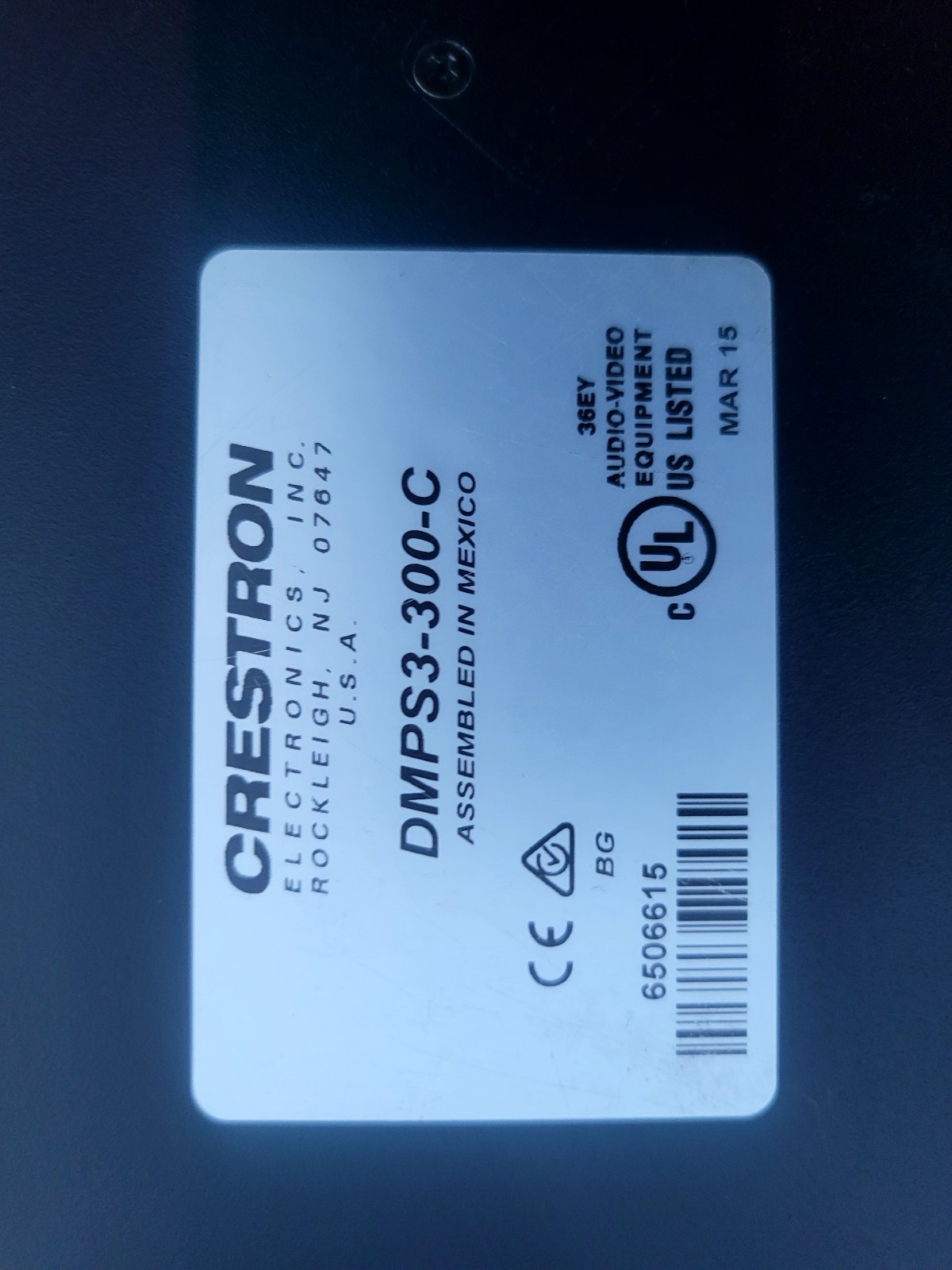 Crestron DMPS3-300-C Digital Media Presentation System W/RACK EARS-TESTED