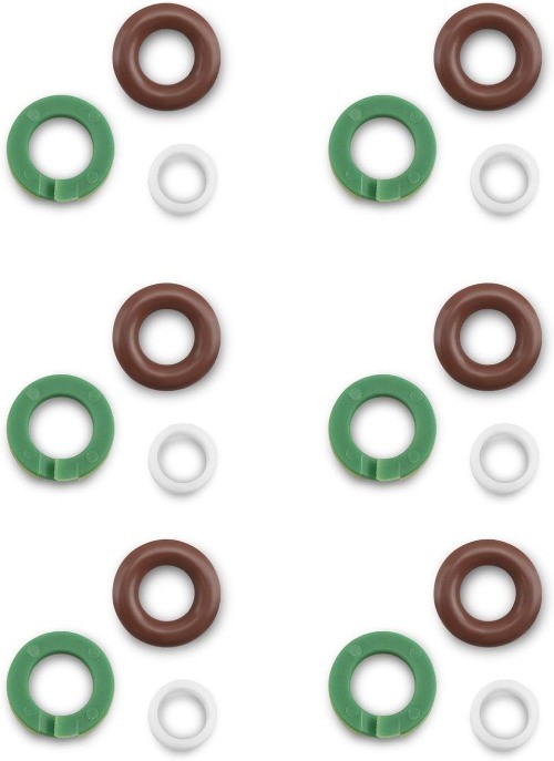 6 Set Fuel Injector Nozzle Seal Kits, Fuel Injector O-Rings Fit for A4 A5 A6 A7