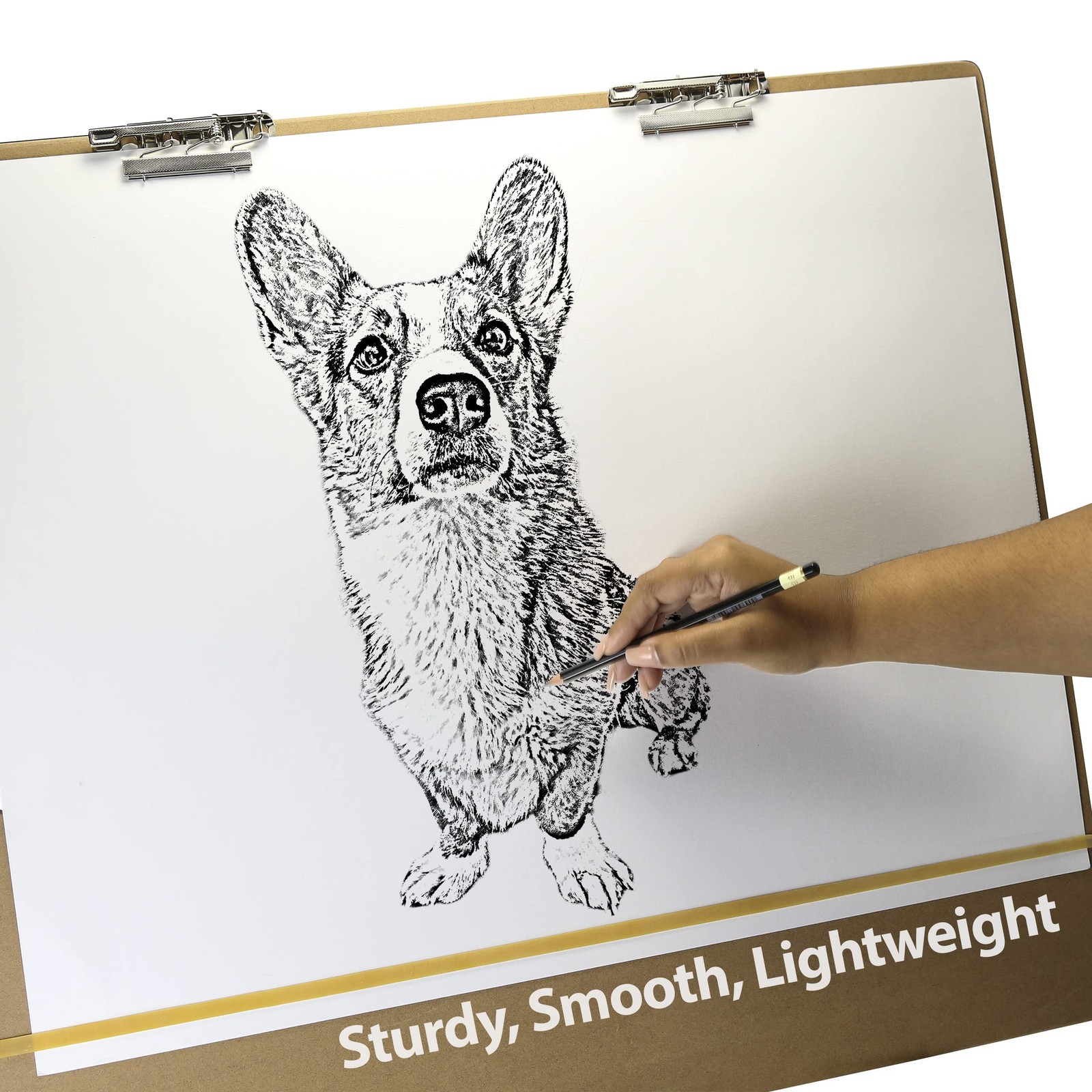 Officemate 23x26 Artist Sketch Board Portable Wooden Clipboard D