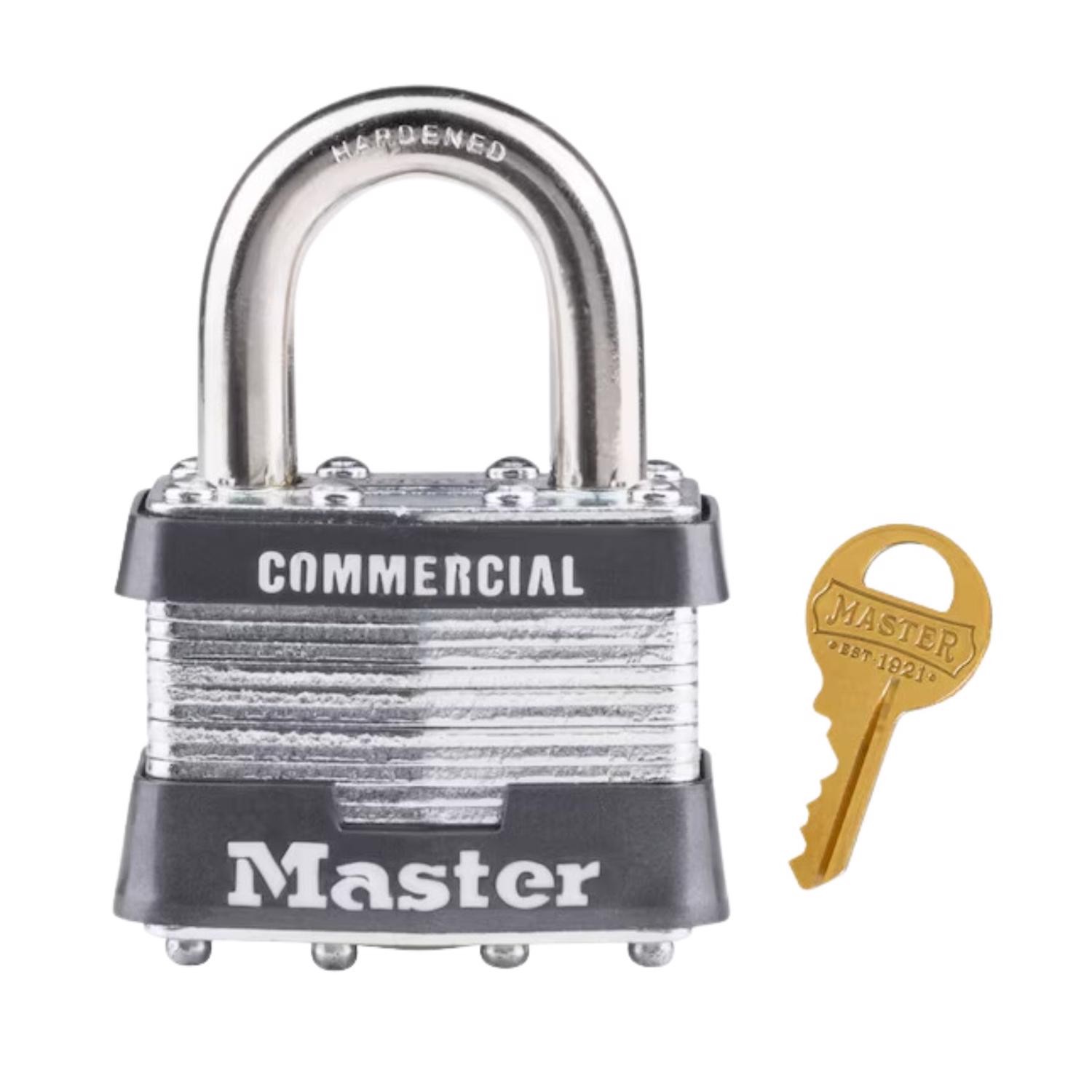 Master Lock 1KA#2526 Brass Cylinder Laminated Padlock 1-3/4 W in. (Pack of 6)