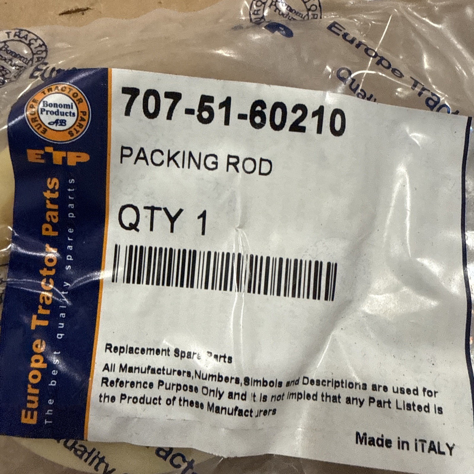 707-51-90110 PACKING Suitable For Komatsu Shipping (3 Pcs)
