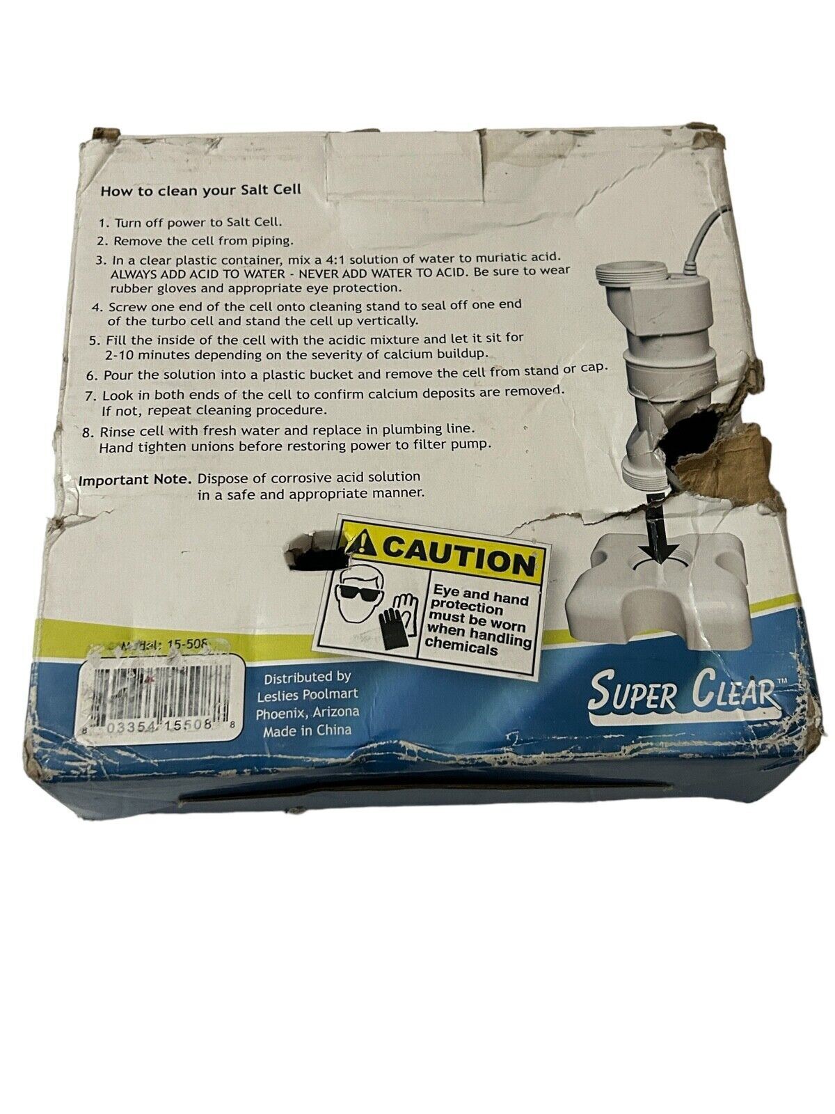SUPER CLEAR Salt Cell Cleaning Stand Model # 15-508 - NEW
