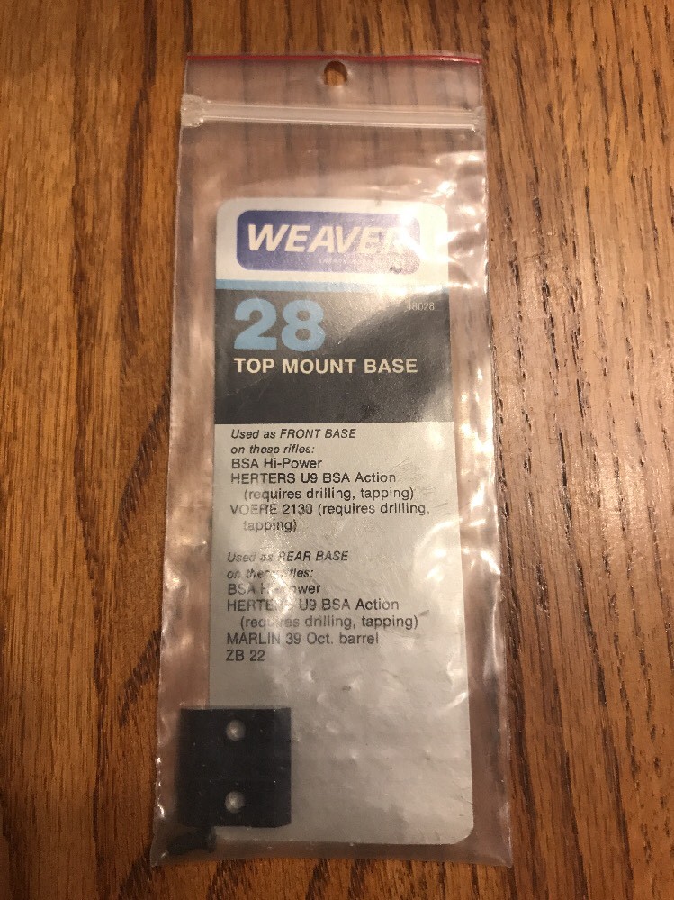 Weaver Mount 28 Top Mount Base 48028 Gloss Ships N 24hrs