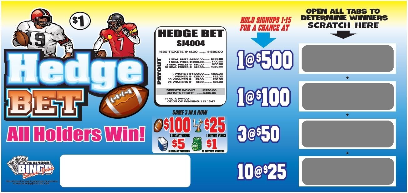 NEW pull tickets **LIQUIDATION** HEDGE BET - Seal Card Tabs