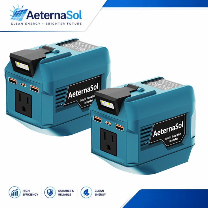 2-Pack 250W Makita Battery Power Inverter 20V AC Outlet USB-C PD Fast Charging