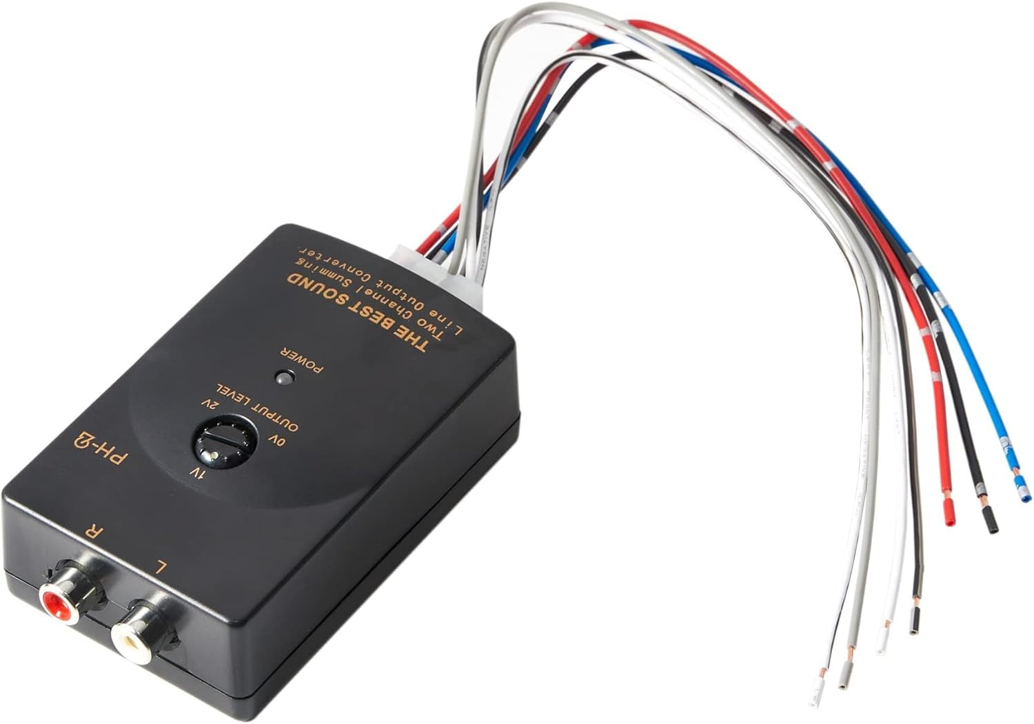 Car Audio Speaker Wire to RCA Line Output Converter, 2-Channel High