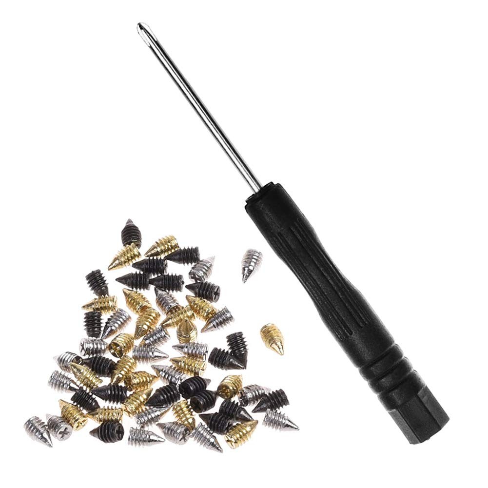 60pcs Metal Cross Slot Tip Screws for Belt Buckle Wallet Handbag, Screwdriver