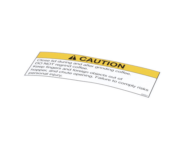 84997 Grindmaster Cecilware Decal, Don T Regrind Groc Genuine OEM GM84997