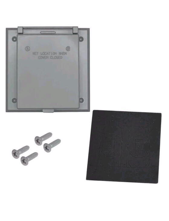 Sigma Electric  Square  Metal  2 gang 20/50 Amp Receptacle Cover  For Wet Locati