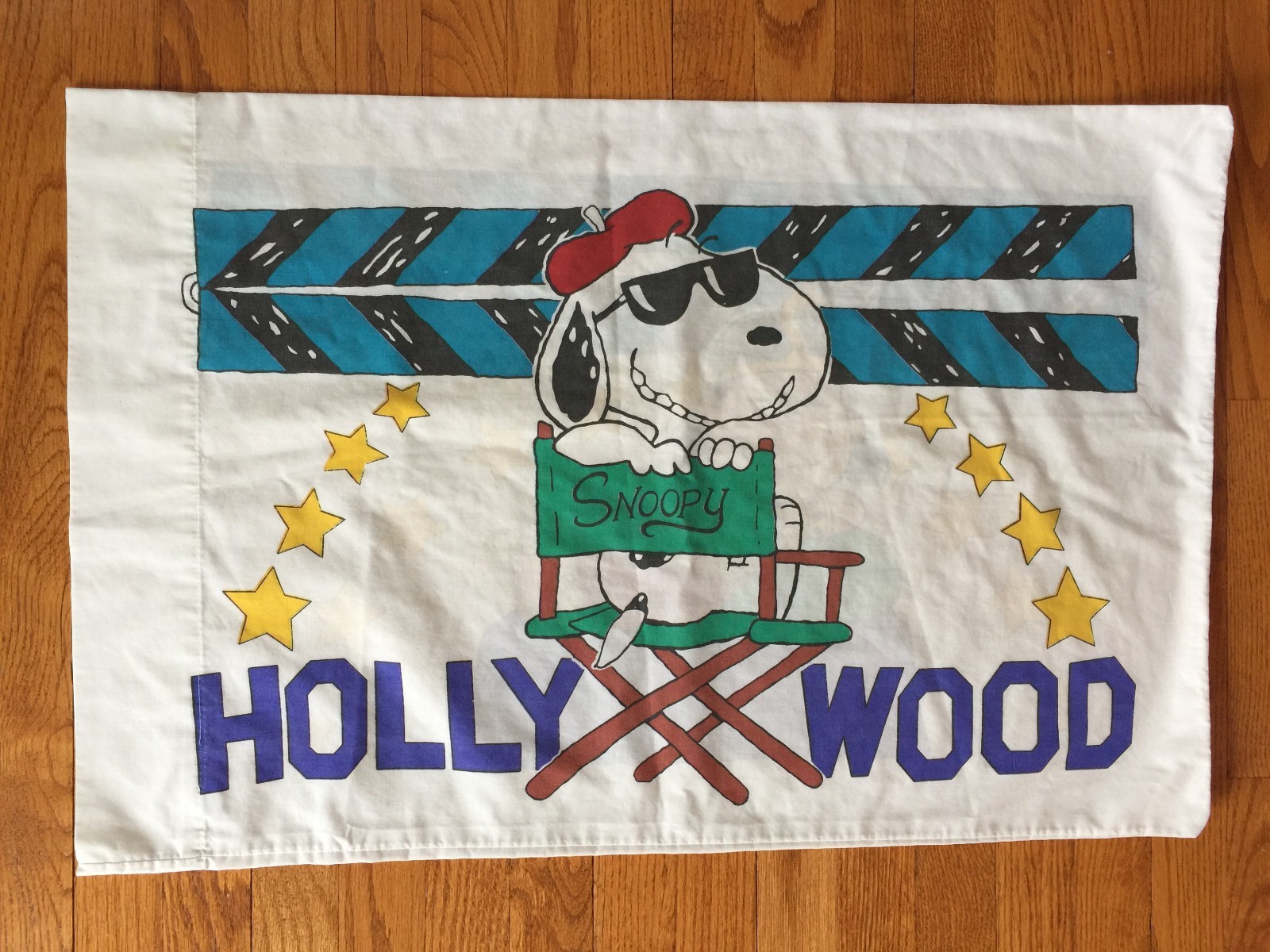 Vintage Peanuts Snoopy Hollywood Stars Standard Pillowcase Lucy Cleopatra