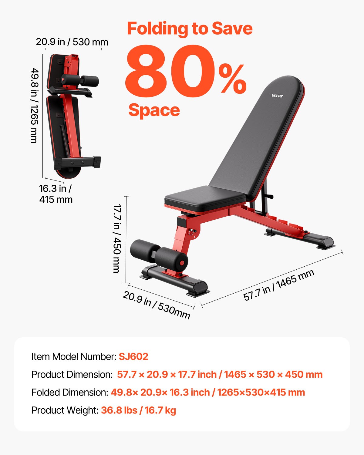 Weight Bench Sit up Bench for Home Gym Strength Training Adjustable Foldable
