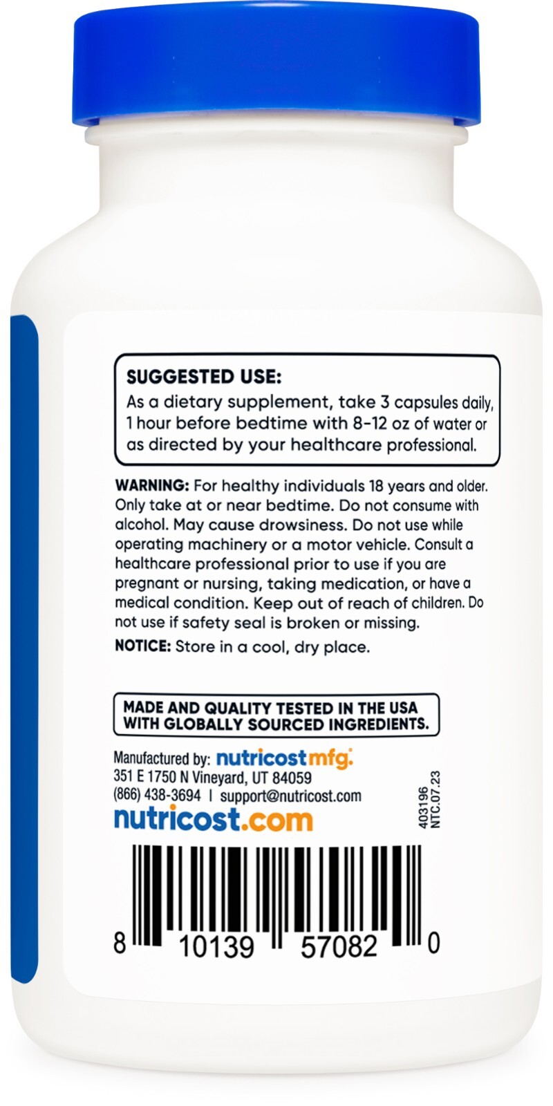 Nutricost Sleep Aid Complex 1330mg Serving (90 Capsules)