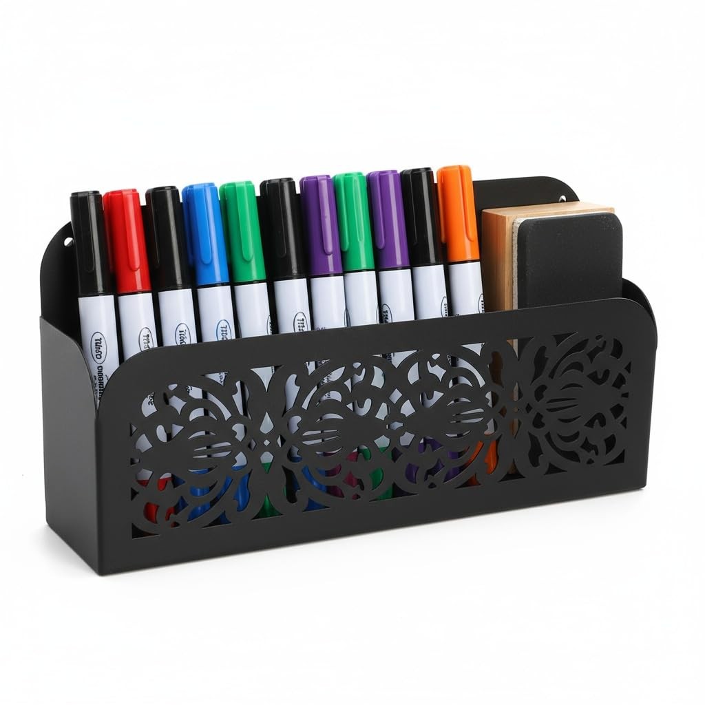 Nicunom Magnetic Dry Erase Marker Holder, Metal Strong Magnet Pen Holder for ...
