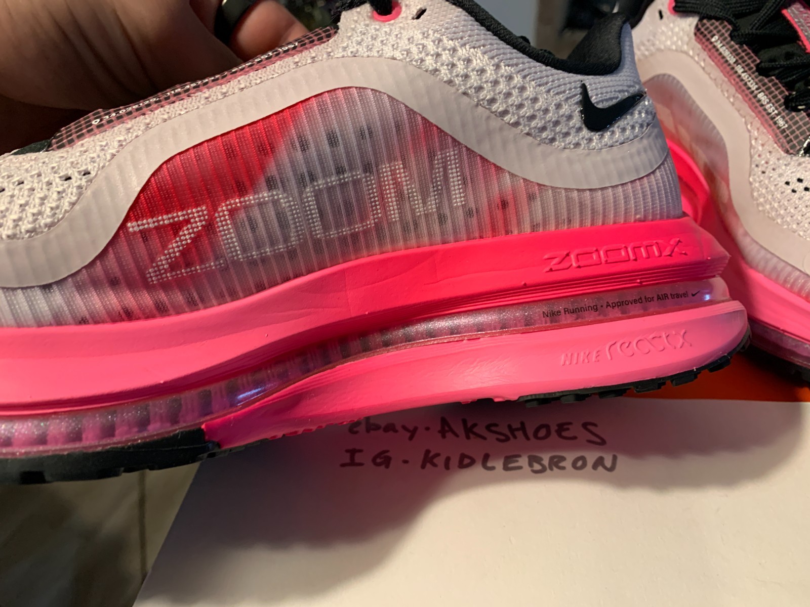Nike Womens ZoomX Pegasus Premium Pearl Pink Summit White plus vomero fly vapor