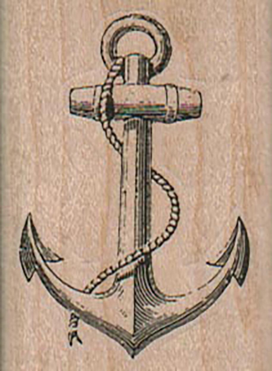 Mounted Rubber Stamp, Anchor, Sea, Ocean, Navy, Anchor Rubber Stamp, US Navy