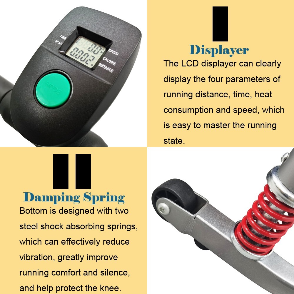 Portable Treadmill Houssehold Walking Exercise Machine with Digital LCD Display