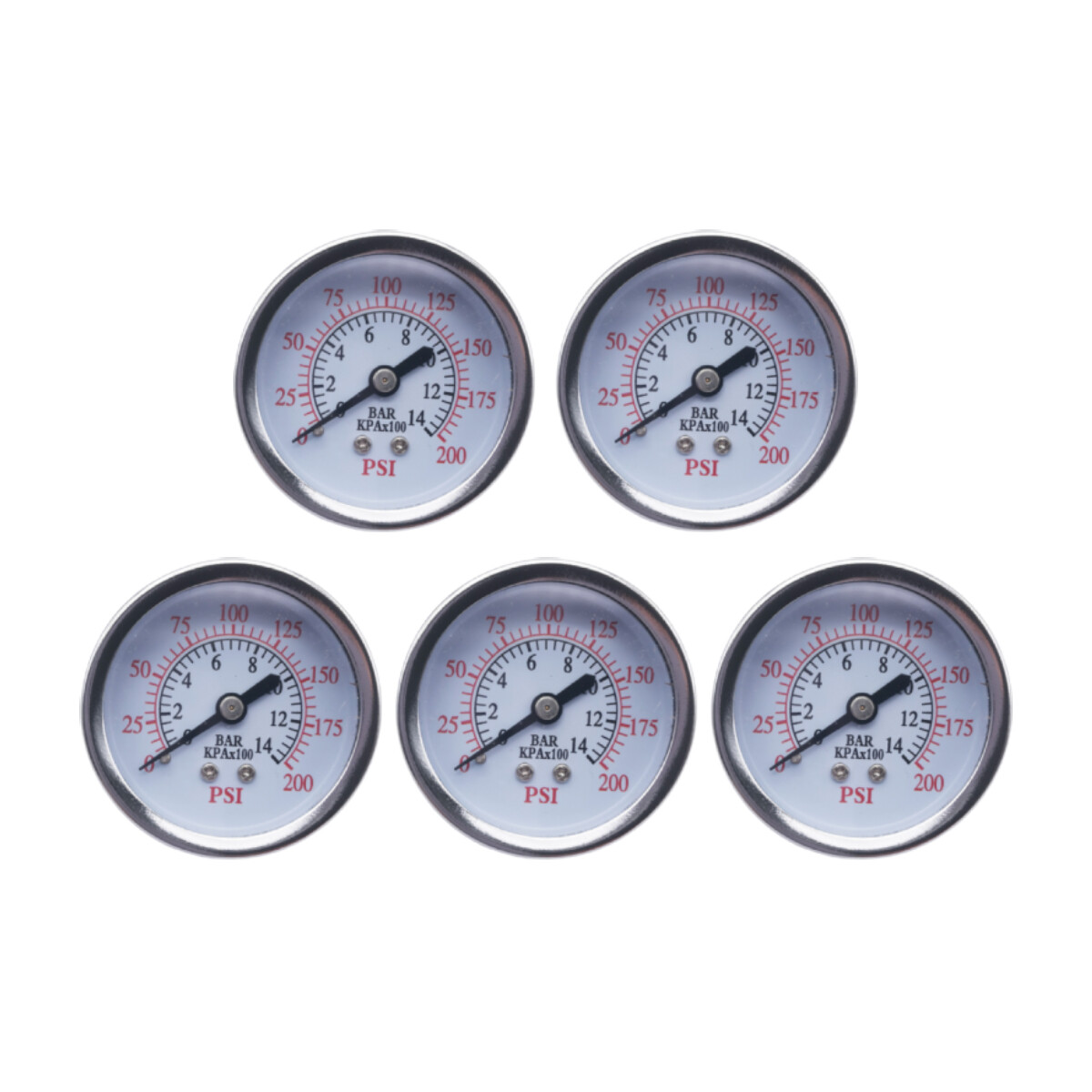 5 pcs Air Compressor Pressure Gauges fit Portable PLB1582019