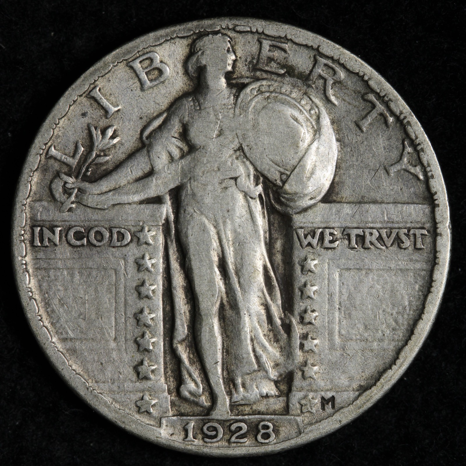 1928 Standing Liberty Silver Quarter VF+/XF E276 KRVD