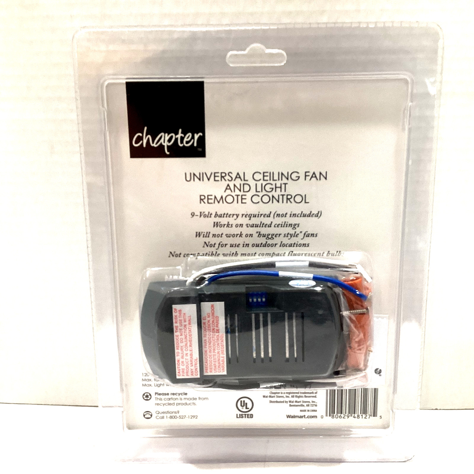 NEW CHAPTER UNIVERSAL CEILING FAN & LIGHT REMOTE CONTROL