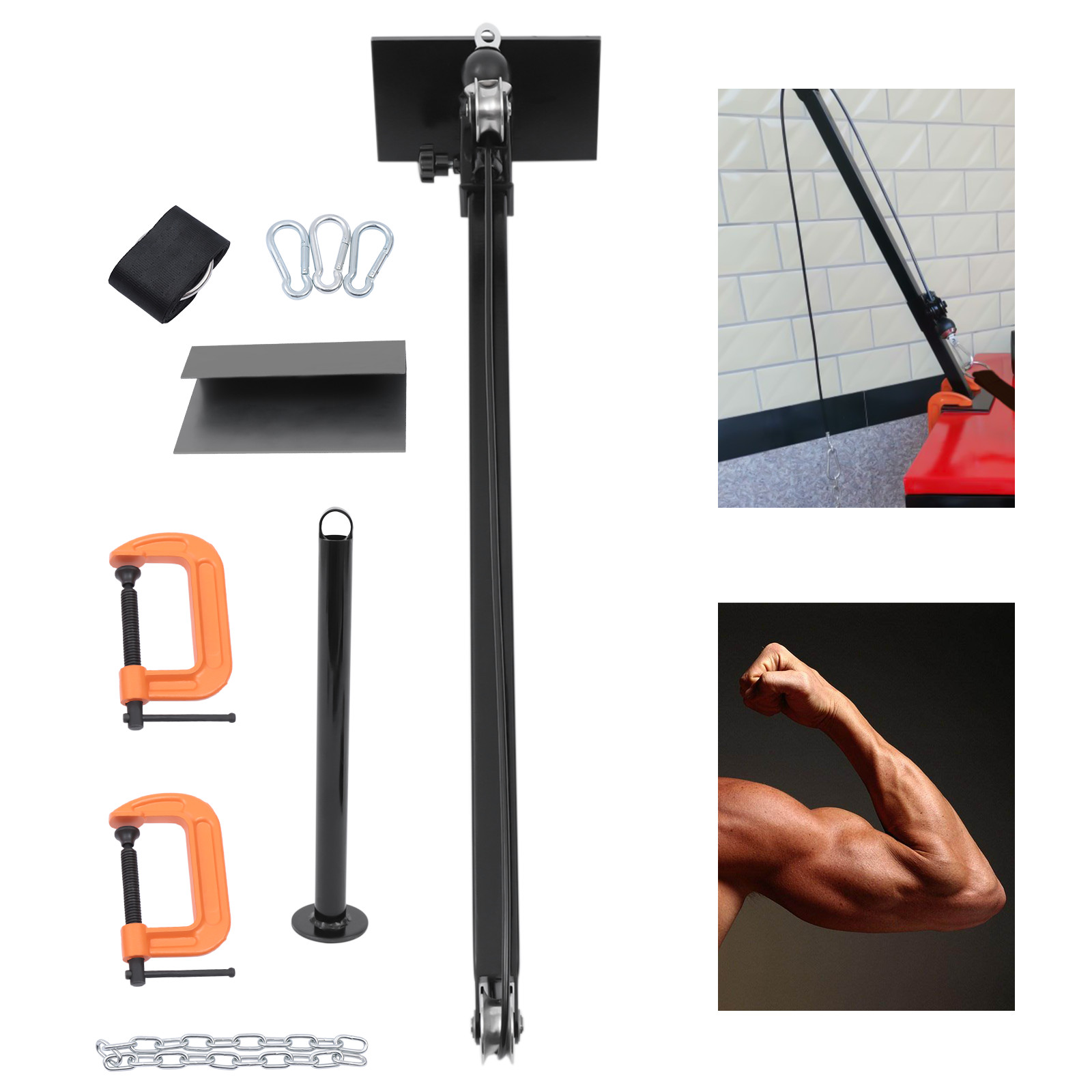 Fitness Forearm With Handle Black Arm Wrestling Training Professional Equipment