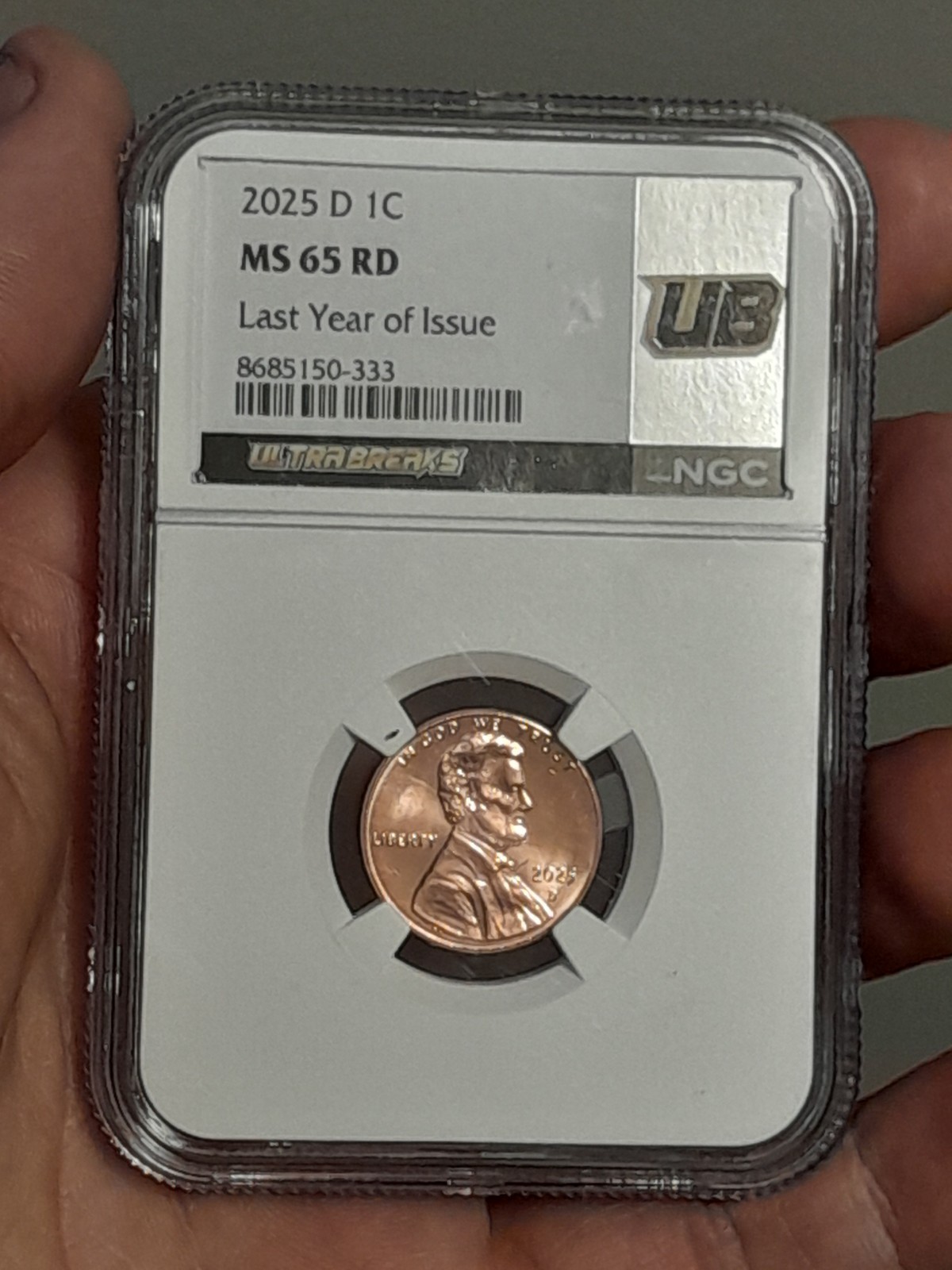 2025- D Lincoln Shield Cent NGC MS65RD