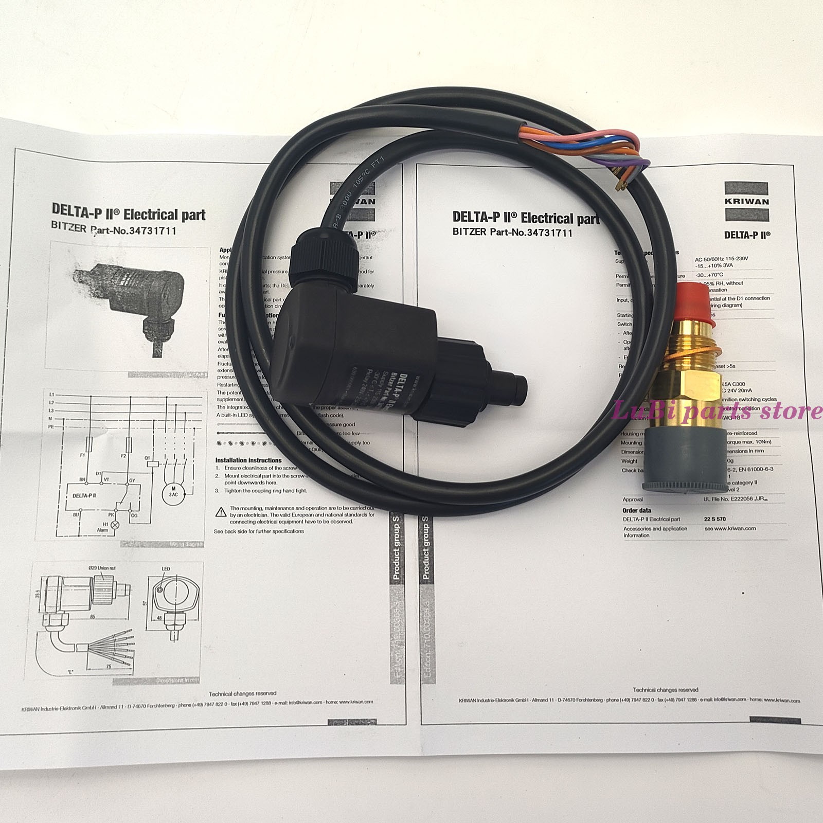 New Compressor Oil Pressure Differential Switch for BITZER DELTA-PII 34731711