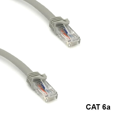 KNTK Gray 5ft Cat6a UTP Patch Cable 24AWG Panel Router Ethernet RJ45 Network