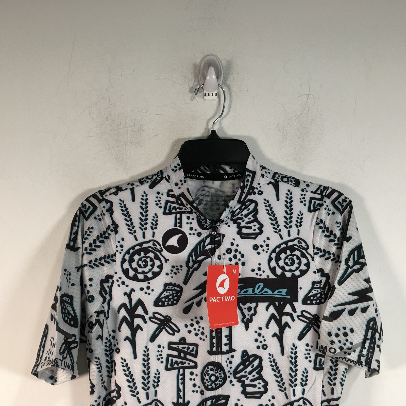 Pactimo SAL Team Short Sleeve Jersey, Size M - White/Black/Blue