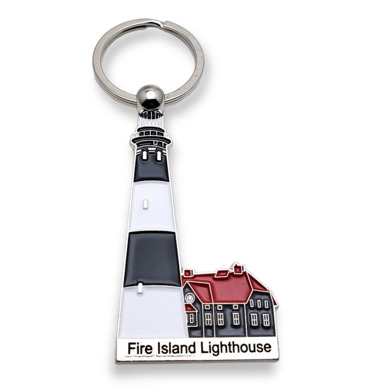 Fire Island Lighthouse New York Keychain Keyring Souvenir Travel Tourist US Gift